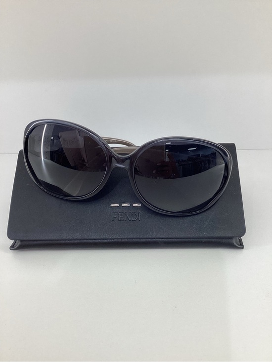 Fendi Acrylic Black & Brown Sunglasses In Case